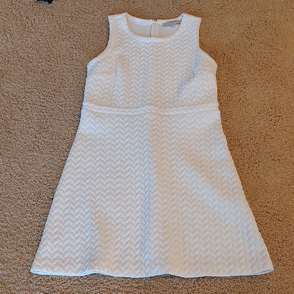 LOFT White Textured Kids Dress
